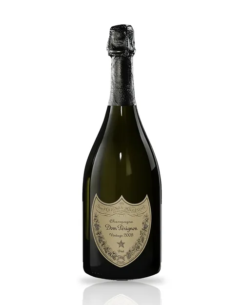 Dom Pérignon Vintage 2008 champagne, 75 cl, på hvid baggrund